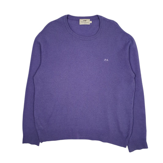 Mens Purple Burberry Crewneck Jumper