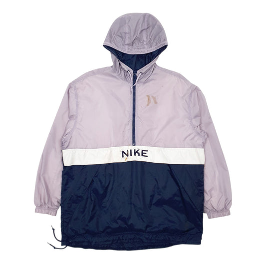 Womens Purple Nike Vintage 90s Spellout Coat