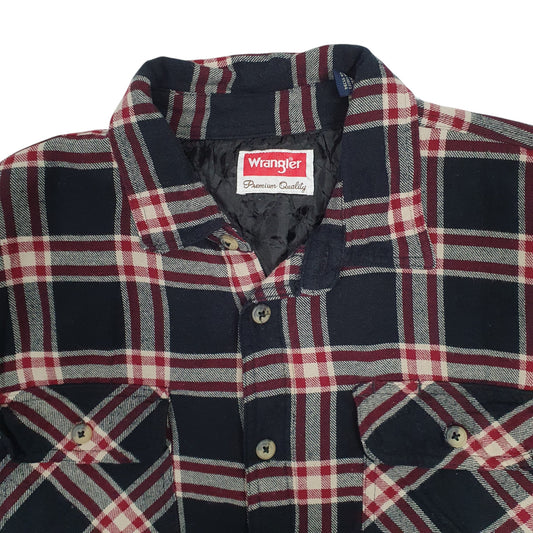 Mens Black Wrangler Plaid Coat