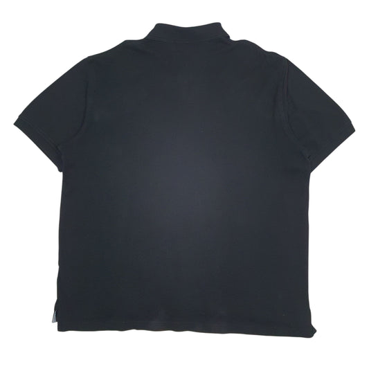 Mens Black Tommy Hilfiger Crewneck Polo Shirt