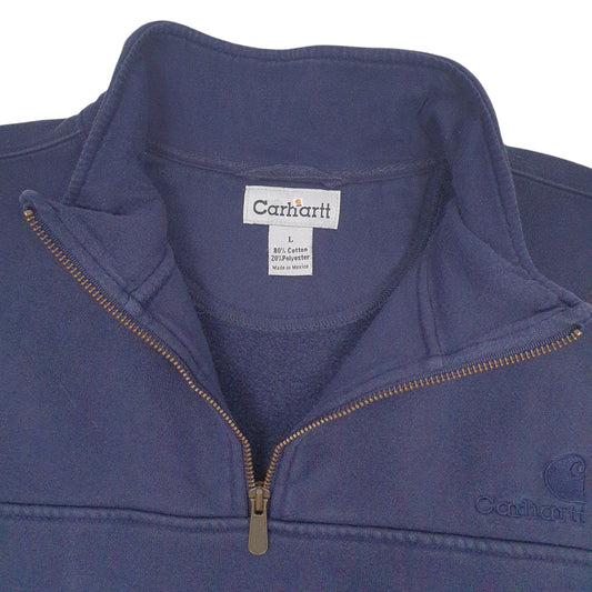 Mens Navy Carhartt Vintage Quarter Zip Jumper