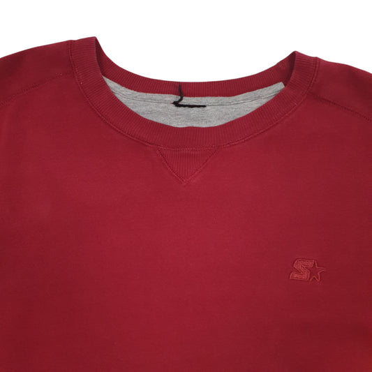 Mens Burgundy Starter Crewneck Jumper