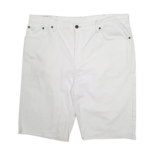 Mens White Levis 569 Denim Shorts