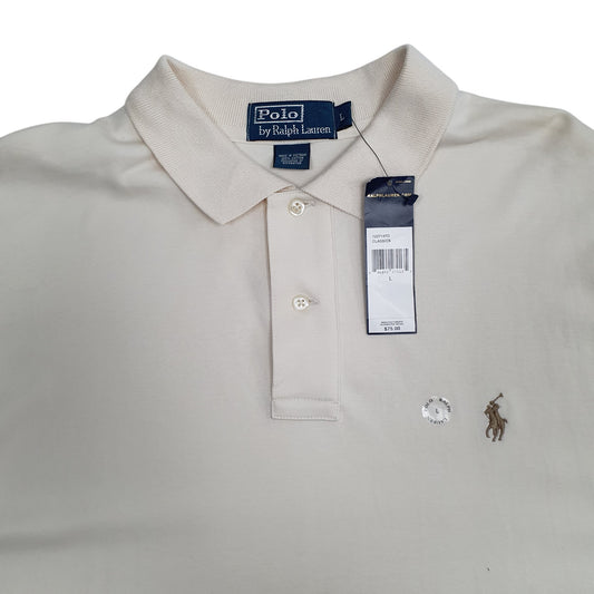 Mens Cream Polo Ralph Lauren Stretch Polo Shirt
