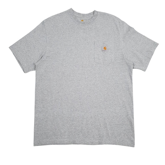 Mens Grey Carhartt Short Sleeve T Shirt
