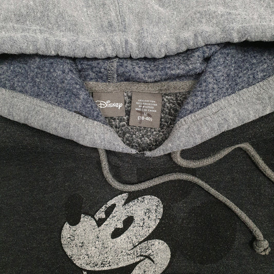 Mens Grey Disney Mickey Mouse Lightweight Hoodie Jumper