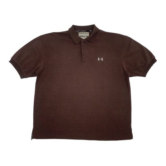 Womens Brown Under Armour Heat gear Short Sleeve Polo Shirt