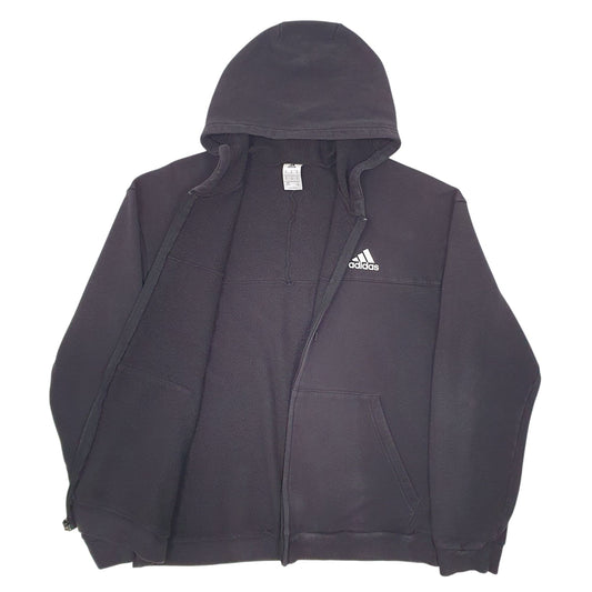 Mens Black Adidas Full Zip Jumper