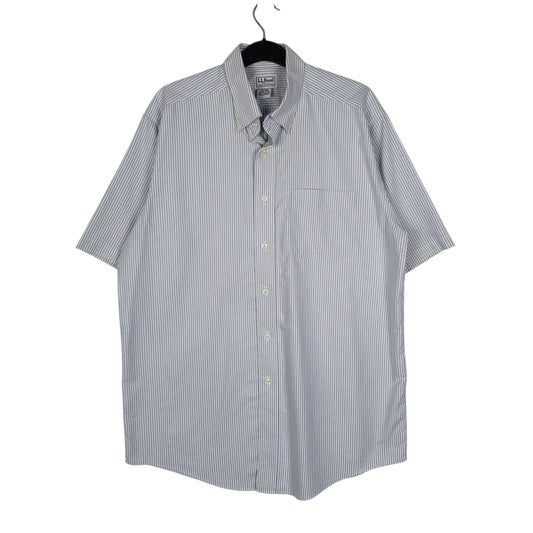 Mens Blue L.L.Bean Short Sleeve Shirt