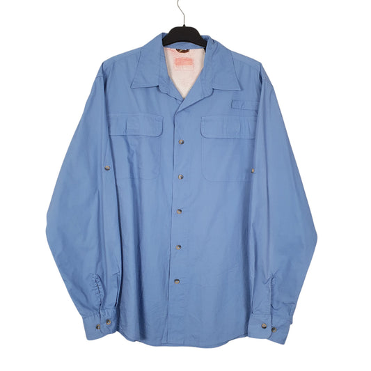 Mens Blue Wrangler Long Sleeve Shirt