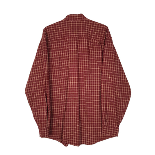 Mens Red L.L.Bean Scotch Plaid Shirt