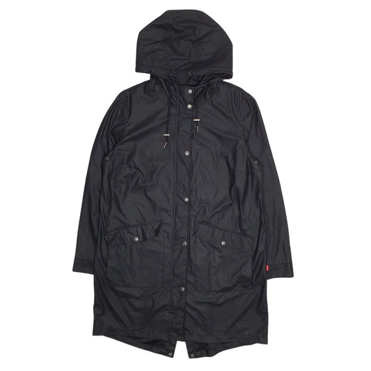 Mens Black Levis Fishtail Waterproof Rain Coat