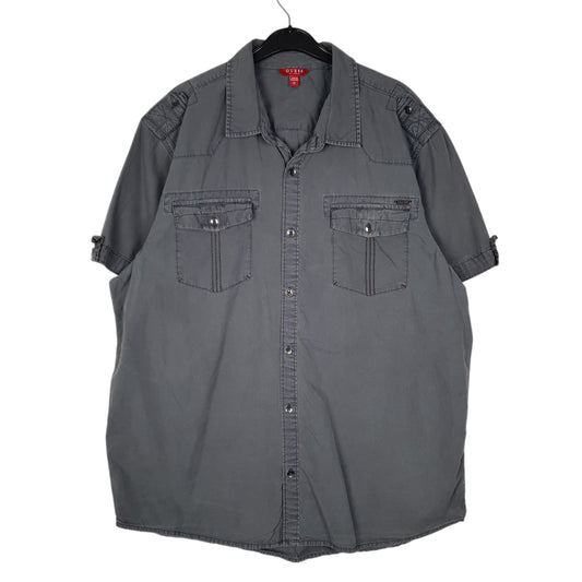 Mens Grey Guess Short Sleeve Shirt