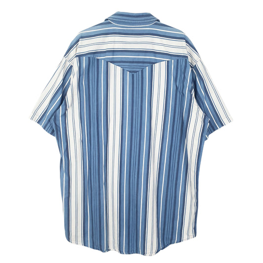 Mens Blue Wrangler Vintage Peal Snap Western Shirt