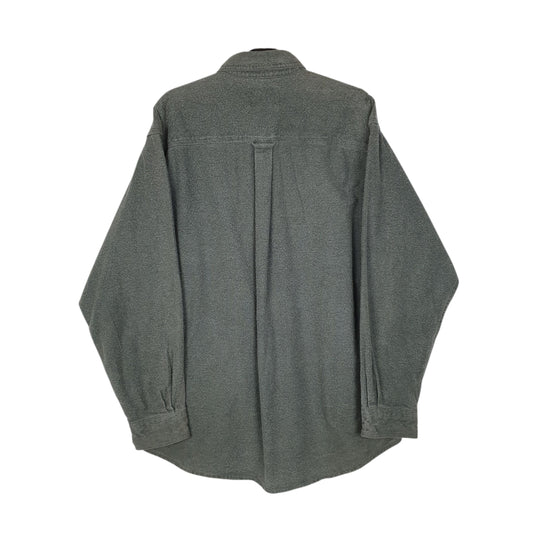 Mens Grey Woolrich Thick Chamois Shirt