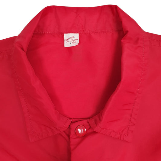 Mens Red Russell Southern Co Vintage 60s 70s Track Varsity Coat