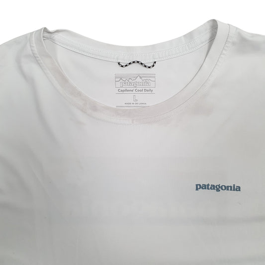 Mens White Patagonia Capilene Cool Daily T Shirt