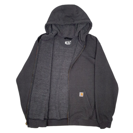 Mens Grey Carhartt Loose Fit Full Zip Jumper