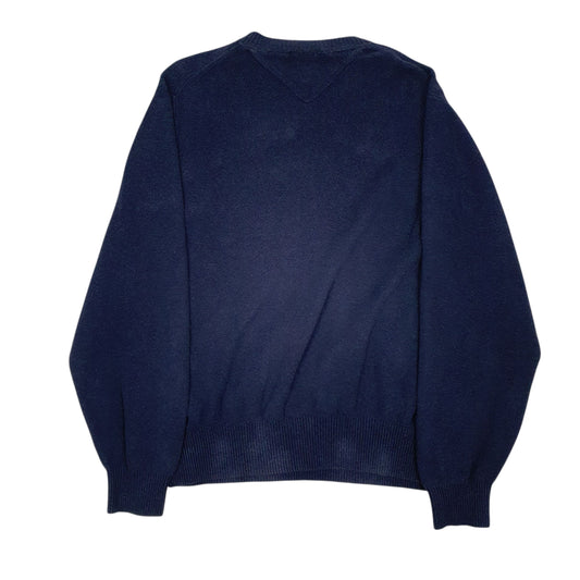 Mens Navy Tommy Hilfiger V Neck Jumper