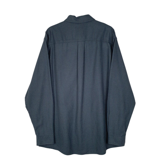 Mens Blue L.L.Bean Houndstooth Shirt