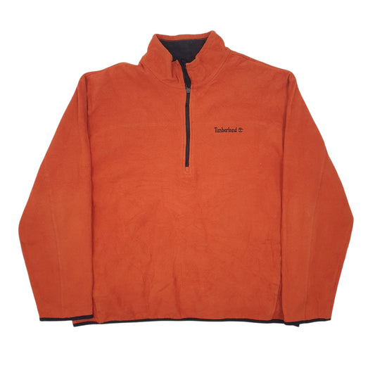 Mens Orange Timberland Quarter Zip Jumper