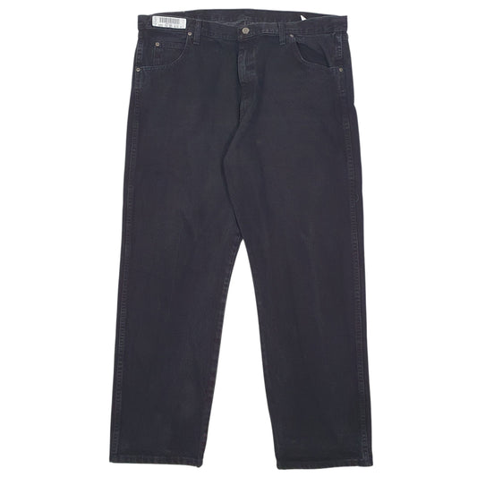 Mens Black Wrangler Rugged Wear Casual JeansW42 L30