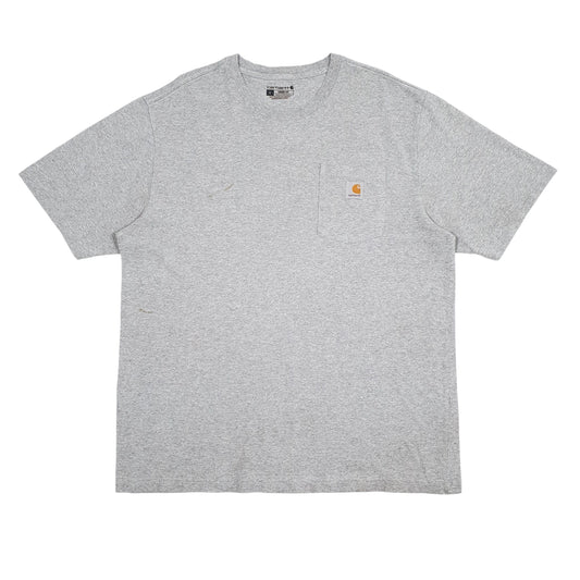 Mens Grey Carhartt Short Sleeve T Shirt