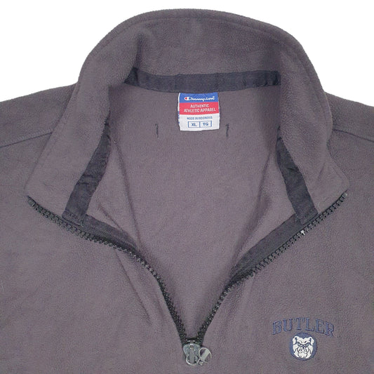 Mens Grey Champion Quarter Zip Jumper