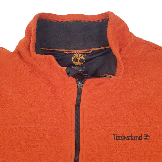 Mens Orange Timberland Quarter Zip Jumper