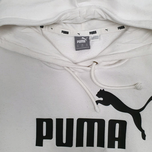 Womens White Puma Hoodie Jumper
