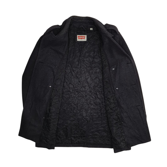 Mens Grey Levis Double Breasted Suit Coat