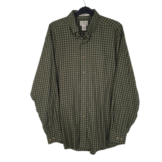Mens Green L.L.Bean Long Sleeve Shirt