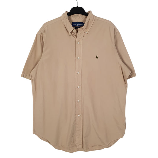 Mens Beige Ralph Lauren Short Sleeve Shirt