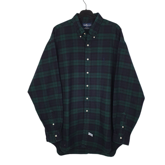 Mens Navy Ralph Lauren Vintage 90s Made In USA Long Sleeve Shirt