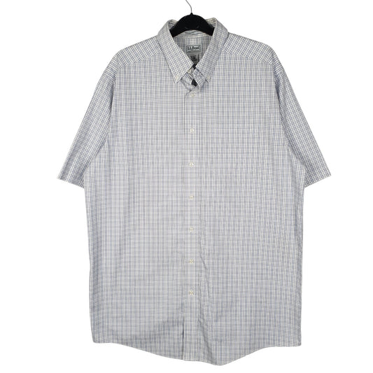 Mens Blue L.L.Bean Short Sleeve Shirt
