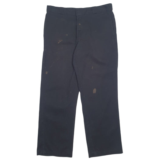Mens Black Dickies Workwear Chino Trousers