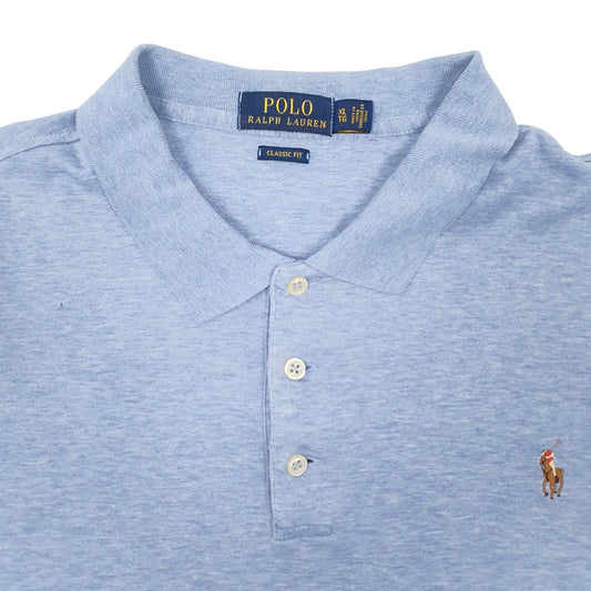 Mens Blue Polo Ralph Lauren Classic Fit Polo Shirt