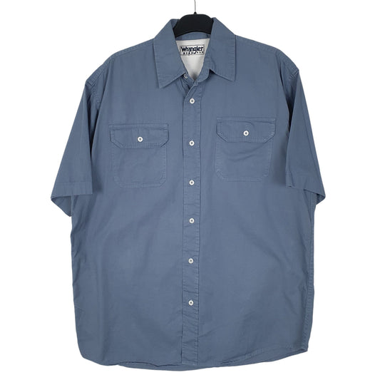 Mens Blue Wrangler Hero Short Sleeve Shirt