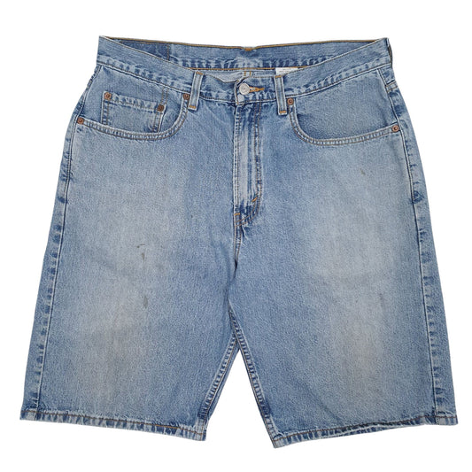 Mens Blue Levis 569 Loose Straight Denim Shorts