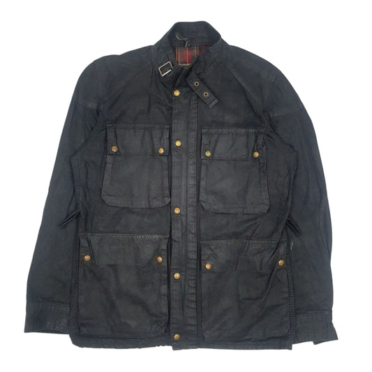 Mens Black Yac Moto Vintage Made In England Coat