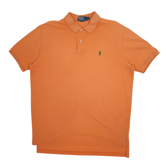 Mens Orange Polo Ralph Lauren Short Sleeve Polo Shirt