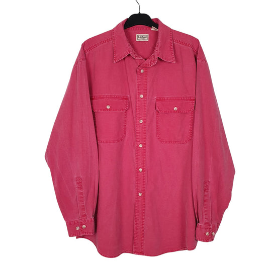 Mens Red L.L.Bean Long Sleeve Shirt