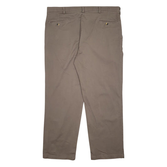 Mens Brown Wrangler Pleated Trousers