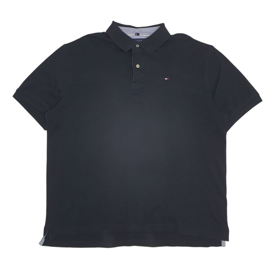Mens Black Tommy Hilfiger Short Sleeve Polo Shirt