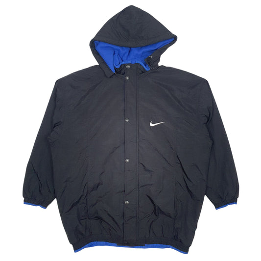 Mens Black Nike Vintage 90s Coat