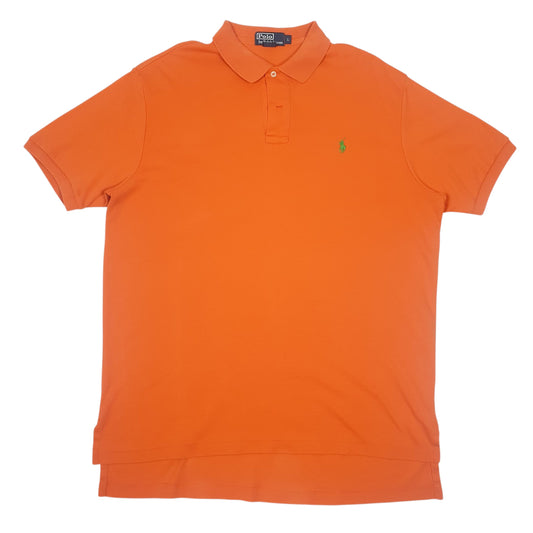 Mens Orange Polo Ralph Lauren Short Sleeve Polo Shirt