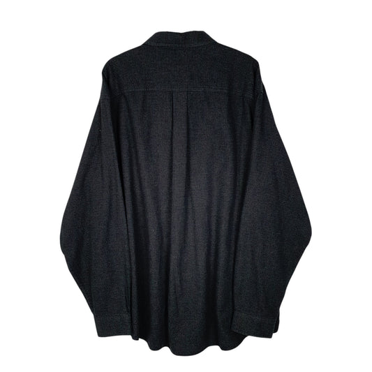 Mens Grey L.L.Bean Thick Flannel Houndstooth Shirt