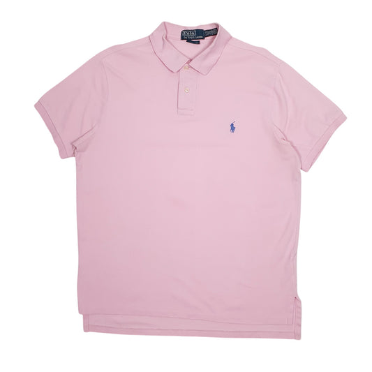 Mens Pink Polo Ralph Lauren Short Sleeve Polo Shirt