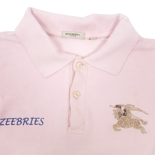 Mens Pink Burberry Polo Shirt
