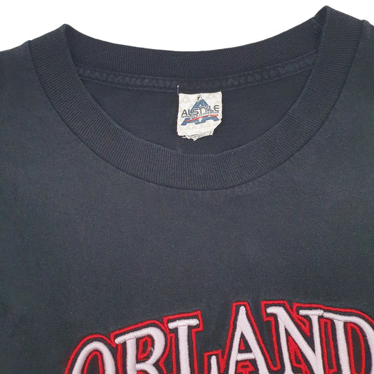 Mens Black Al Style Orlando Embroidered T Shirt